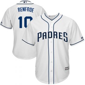 Wholesale Cheap Padres #10 Hunter Renfroe White New Cool Base Stitched MLB Jersey