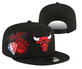 Wholesale Cheap Chicago Bulls Stitched Snapback 75th Anniversary Hats 058