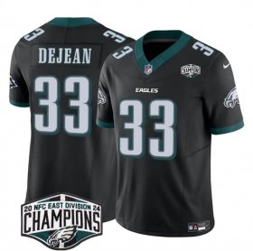 Cheap Men\'s Philadelphia Eagles #33 Cooper DeJean Black 2024 New NFC East Champions F.U.S.E. Vapor Untouchable Limited Stitched Football Jersey