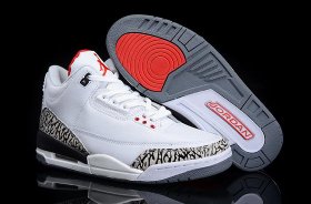 Wholesale Cheap Air Jordan 3 Shoes White/Black/Red