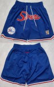 Cheap Men's Philadelphia 76ers Blue Shorts