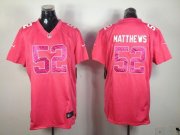 Wholesale Cheap Nike Packers #52 Clay Matthews Pink Sweetheart Women's Stitched NFL Elite Jersey