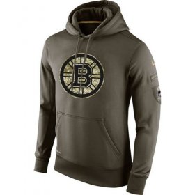 Wholesale Cheap Men\'s Boston Bruins Nike Salute To Service NHL Hoodie