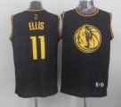 Wholesale Cheap Dallas Mavericks #11 Monta Ellis Revolution 30 Swingman 2014 Black With Gold Jersey