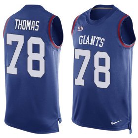 Wholesale Cheap Nike Giants #78 Andrew Thomas Royal Blue Team Color Men\'s Stitched NFL Limited Tank Top Jersey