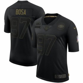 Cheap San Francisco 49ers #97 Nick Bosa Nike 2020 Salute To Service Limited Jersey Black