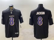 Cheap Men's Baltimore Ravens #8 Lamar Jackson Black Vapor Limited Football Jersey