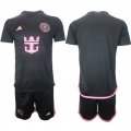 Cheap Men's Inter Miami CF Blank 2024-25 Black Away Soccer Jersey Suit