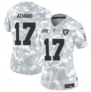 Cheap Women's Las Vegas Raiders #17 Davante Adams 2024 F.U.S.E Arctic Camo Salute To Service Limited Stitched Jersey(Run Small)