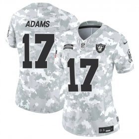 Cheap Women\'s Las Vegas Raiders #17 Davante Adams 2024 F.U.S.E Arctic Camo Salute To Service Limited Stitched Jersey(Run Small)