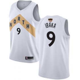 Wholesale Cheap Raptors #9 Serge Ibaka White 2019 Finals Bound Basketball Swingman City Edition 2018-19 Jersey