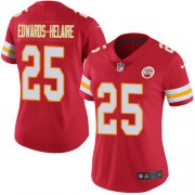 Wholesale Cheap Nike Chiefs #25 Clyde Edwards-Helaire Red Team Color Women's Stitched NFL Vapor Untouchable Limited Jersey