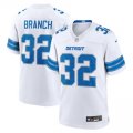 Cheap Men's Detroit Lions #32 Brian Branch White 2nd Alternate Game Nike Jersey