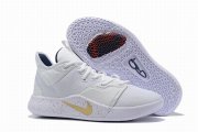 Wholesale Cheap Nike PG 3 White Blue Gold