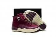 Wholesale Cheap Kids' Air Jordan 12 Bordeaux Shoes Bordeaux/Metallic Silver-Sail