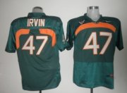 Wholesale Cheap Miami Hurricanes #47 Irvin Green Jersey