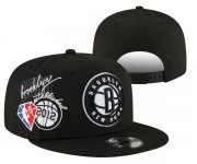 Wholesale Cheap Brooklyn Nets Stitched Snapback 75th Anniversary Hats 021