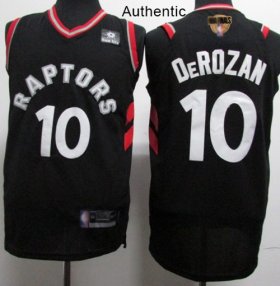 Wholesale Cheap Raptors #10 DeMar DeRozan Black 2019 Finals Bound Basketball Authentic Statement Edition Jersey