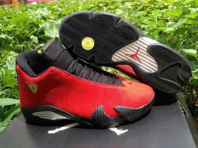 Wholesale Cheap Air Jordan 14 Ferrari Shoes Fusion Red/black-yellow