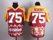 Wholesale Cheap Nike Redskins #75 Brandon Scherff Burgundy Red Men's Stitched NFL Elite Noble Fashion Jersey