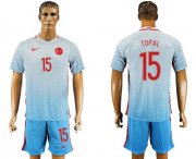 Wholesale Cheap Turkey #15 Topal Away Soccer Country Jersey