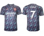 Wholesale Cheap Men 2021-2022 Club Arsenal Second away aaa version blue 7 Soccer Jersey