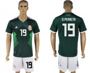 Wholesale Cheap Mexico #19 O.Peralta Green Home Soccer Country Jersey