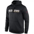 Wholesale Cheap Men's San Francisco 49ers Nike Black KO Wordmark Essential Performance Hoodie