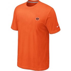 Wholesale Cheap Nike Cincinnati Bengals Chest Embroidered Logo T-Shirt Orange