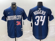 Cheap Men's Detroit Tigers #34 Jake Rogers 2024 Navy City Connect Cool Base Limited Stitched Jerseys