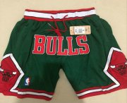 Wholesale Cheap Men's Chicago Bulls Green 2008-09 Swingman Just Don Shorts