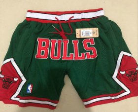 Wholesale Cheap Men\'s Chicago Bulls Green 2008-09 Swingman Just Don Shorts