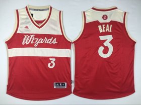 Wholesale Cheap Men\'s Washington Wizards #3 Bradley Beal Revolution 30 Swingman 2015 Christmas Day Red Jersey