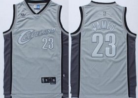 Wholesale Cheap Cleveland Cavaliers #23 LeBron James Gray Swingman Throwback Jersey