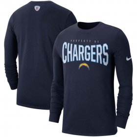 Wholesale Cheap Los Angeles Chargers Nike Sideline Property Of Performance Long Sleeve T-Shirt Navy