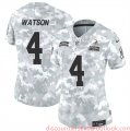 Cheap Women's Cleveland Browns #4 Deshaun Watson 2024 F.U.S.E Arctic Camo Salute To Service Limited Stitched Jersey(Run Small)