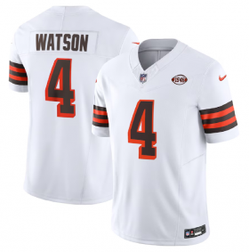 Wholesale Cheap Men\'s Cleveland Browns #4 Deshaun Watson White 2023 F.U.S.E. 1946 Collection Vapor Untouchable Limited Football Stitched Jersey