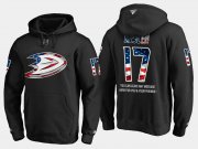 Wholesale Cheap Ducks #17 Ryan Kesler NHL Banner Wave Usa Flag Black Hoodie