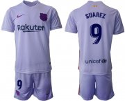 Wholesale Cheap Men 2021-2022 Club Barcelona away purple 9 Soccer Jerseys