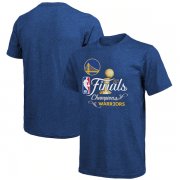 Wholesale Cheap Men's Golden State Warriors 2021-2022 Royal NBA Finals Champions Swish Tri-Blend T-Shirt