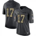 Wholesale Cheap Nike Saints #17 Emmanuel Sanders Black Men's Stitched NFL Limited 2016 Salute to Service Jersey