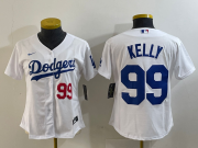 Cheap Women's Los Angeles Dodgers #99 Joe Kelly Number White Stitched Cool Base Nike Jersey