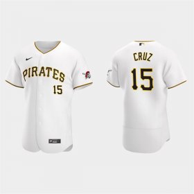 Cheap Mens Pittsburgh Pirates #15 Oneil Cruz Nike White Home FlexBase Player Jersey