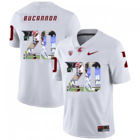 Wholesale Cheap Washington State Cougars 20 Deone Bucannon White Fashion College Football Jersey