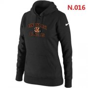 Wholesale Cheap Women's Nike Cincinnati Bengals Heart & Soul Pullover Hoodie Black