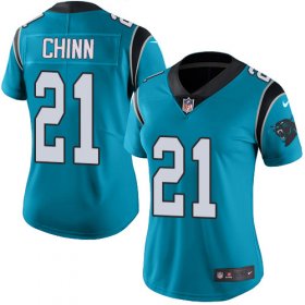 Wholesale Cheap Nike Panthers #21 Jeremy Chinn Blue Women\'s Stitched NFL Limited Rush Jersey