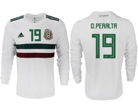 Wholesale Cheap Mexico #19 O.Peralta Away Long Sleeves Soccer Country Jersey