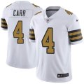 Cheap Men's New Orleans Saints #4 Derek Carr White Color Rush Limited Stitched Jersey