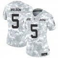 Cheap Women's New York Jets #5 Garrett Wilson 2024 F.U.S.E Arctic Camo Salute To Service Limited Stitched Jersey(Run Small)