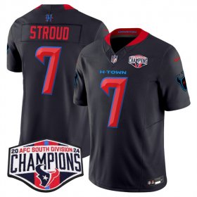 Cheap Men\'s Houston Texans #7 C.J. Stroud Navy 2nd Alternate F.U.S.E. 2024 AFC South Division Champions Vapor Limited Stitched Football Jersey